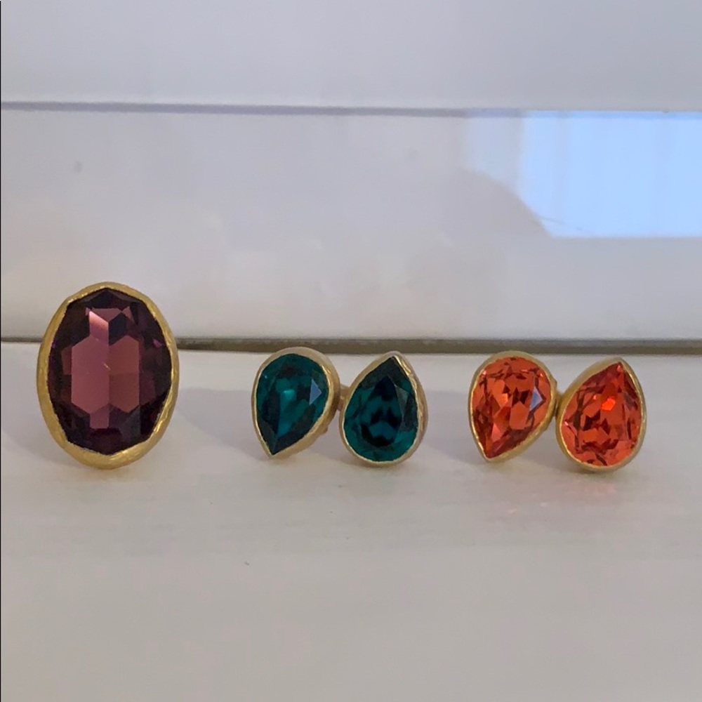 Jeweled Rings - set of 3
